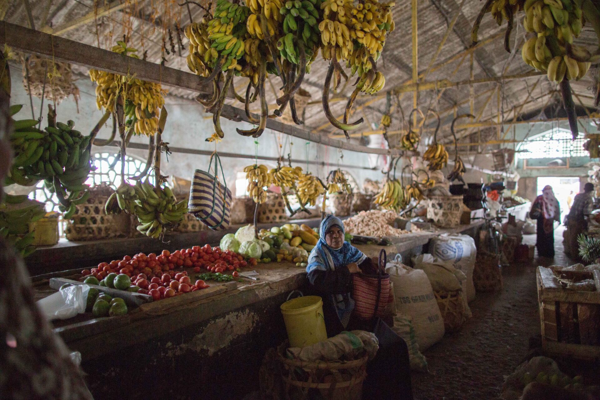 Vegetable market in Wete, Pemba